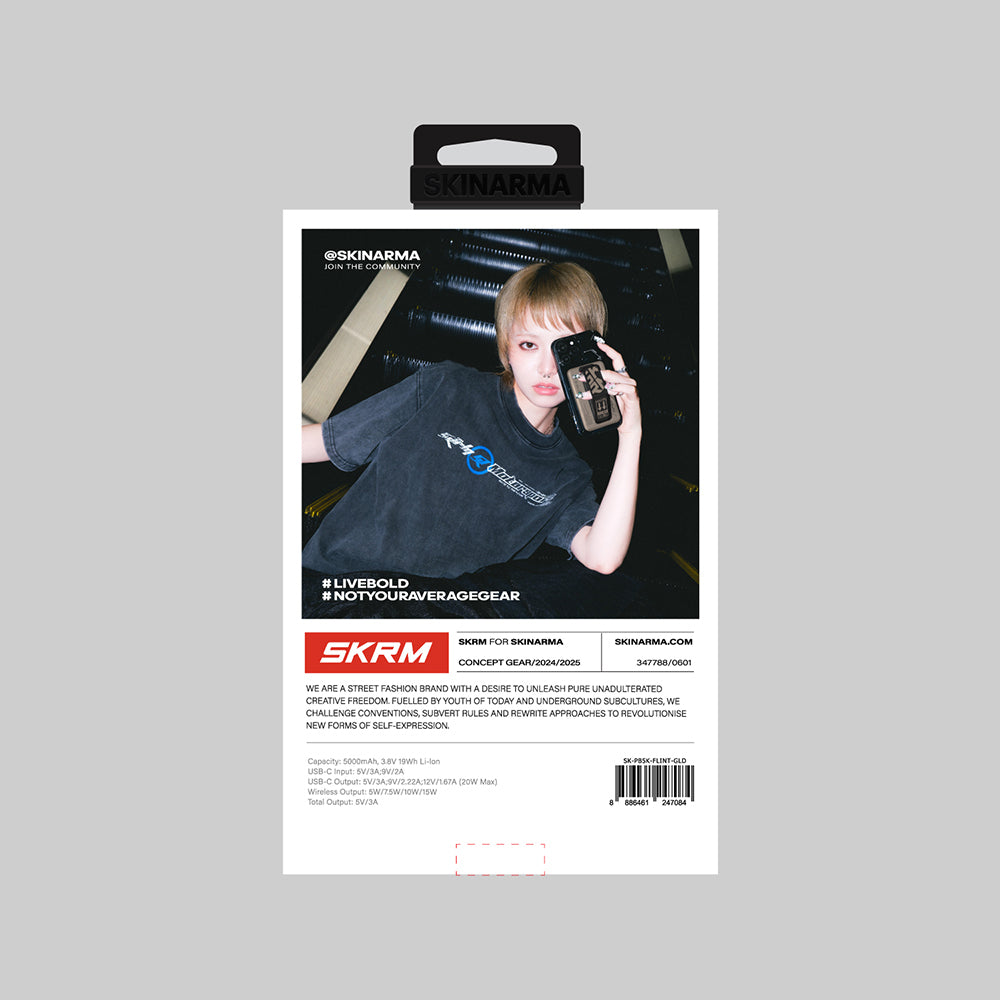 Skinarma Flint Kablosuz ve PD Hızlı Şarj Özellikli Grip Standlı Taşınabilir Powerbank 20W 5000mAh Skinarma Flint Kablosuz ve PD Hızlı Şarj Özellikli Grip Standlı Taşınabilir Powerbank 20W 5000mAh